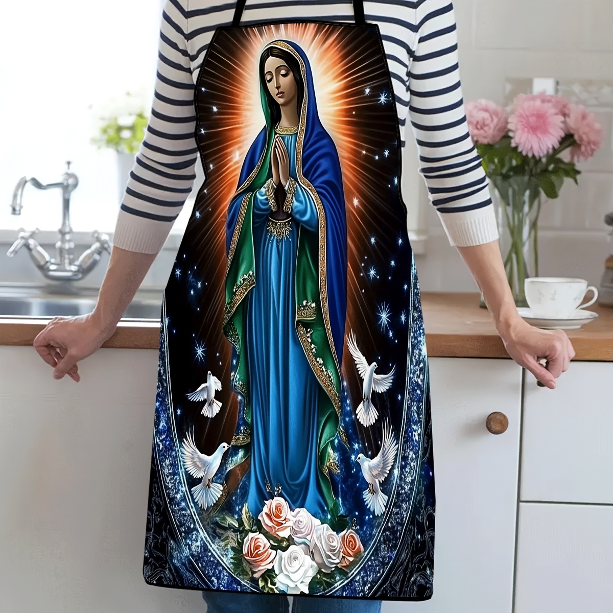 Kitchen Baking Cloth - Apron with Lady of Guadalupe in