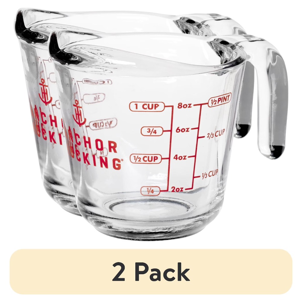 Kitchen And Baking - 2-Pack Glass Measuring Cups Set with