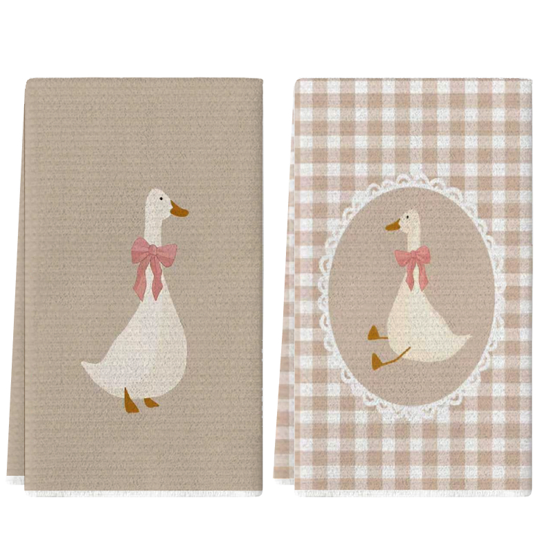 Kitchen Baking Cloth - 2Pcs, Cute Duck Kitchen Towels, 40Cm*60Cm