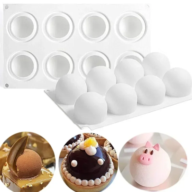Kitchen Baking Store - 3D Sphere Silicone Mold For Mousse