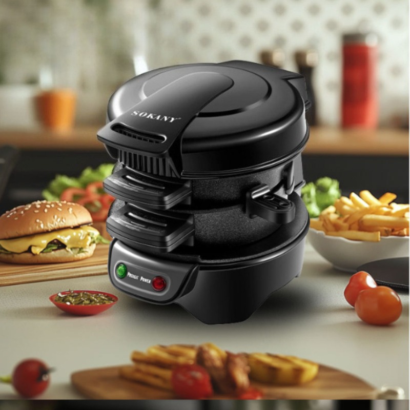 Kitchen Baking Timer - 220V 110V Mini Electric Burger Sandwich