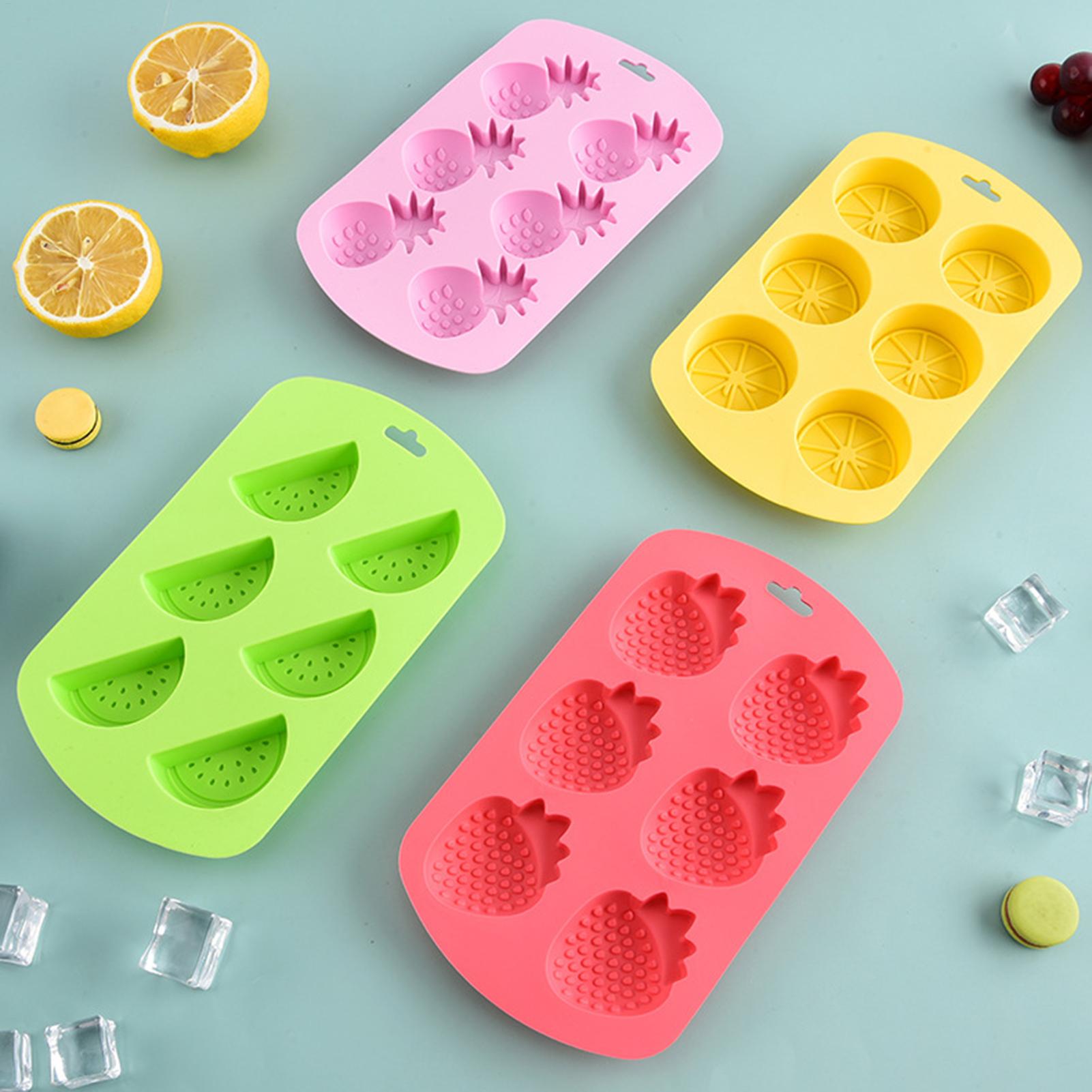 Kitchen Baking Supplies - 6 Cavity Fruit Shaped Silicone Candy