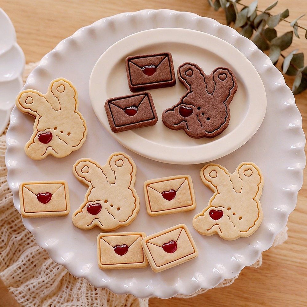 Kitchen Baking Supplies - Valentine's Day Cookie Cutters Rabbit Biscuit