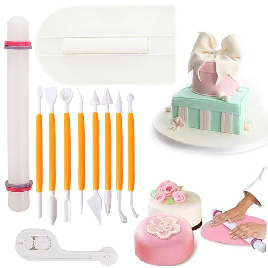 11pcs Fondant Tools Set Cake D - огляд і ціна Fondant Smoother Set