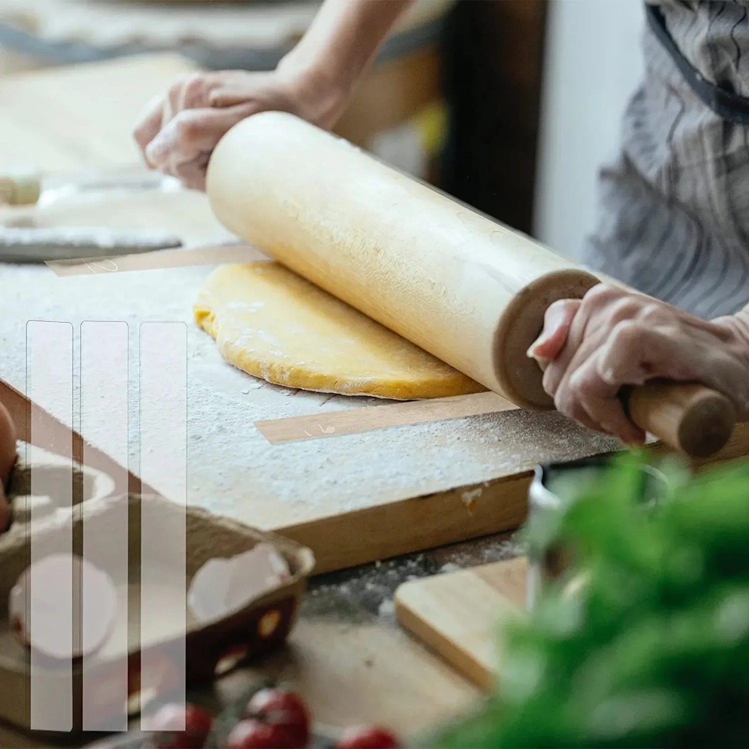 2Pcs Kitchen Depth Guide Fonda - огляд і ціна Fondant Smoother Set