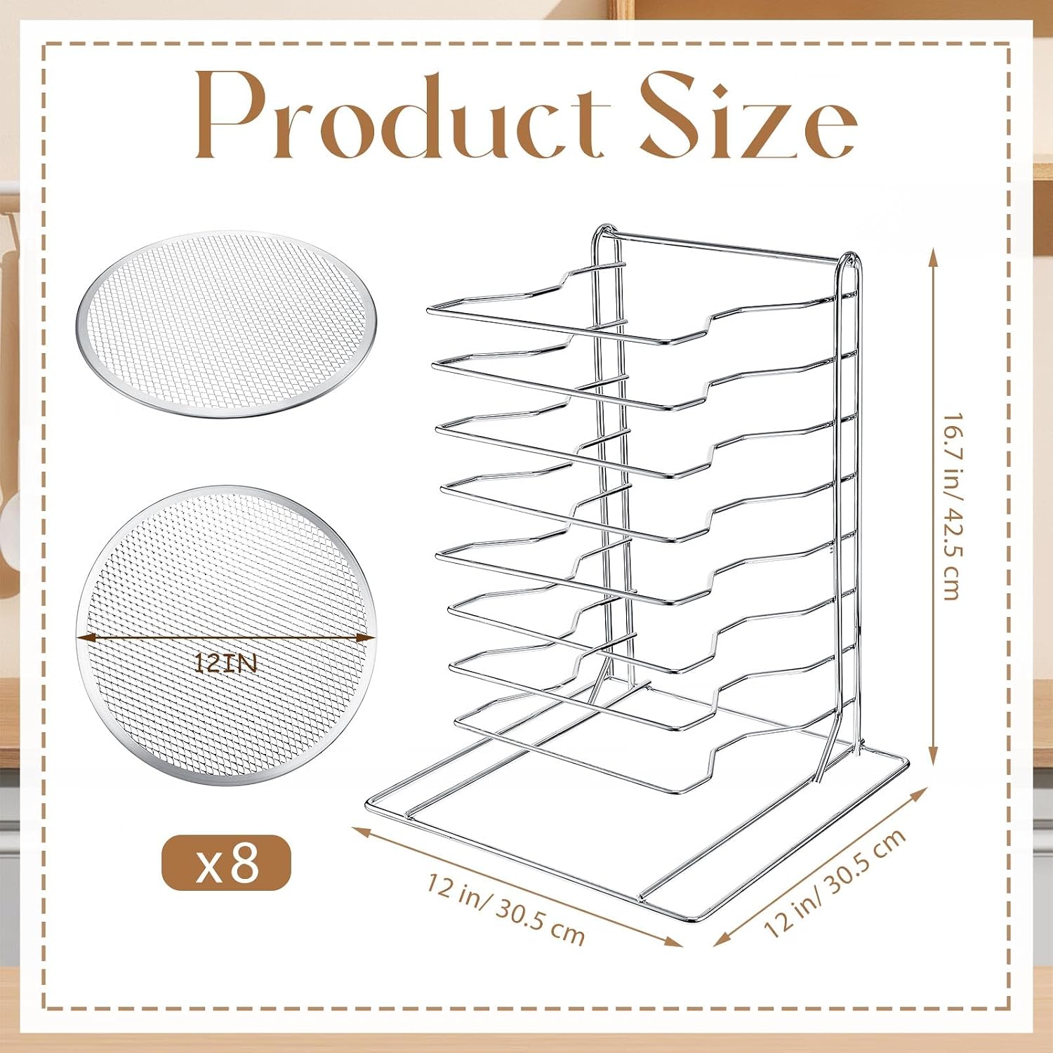 Pizza Rack 8 Tiered Stand With - огляд і ціна Kitchen Baking Pan