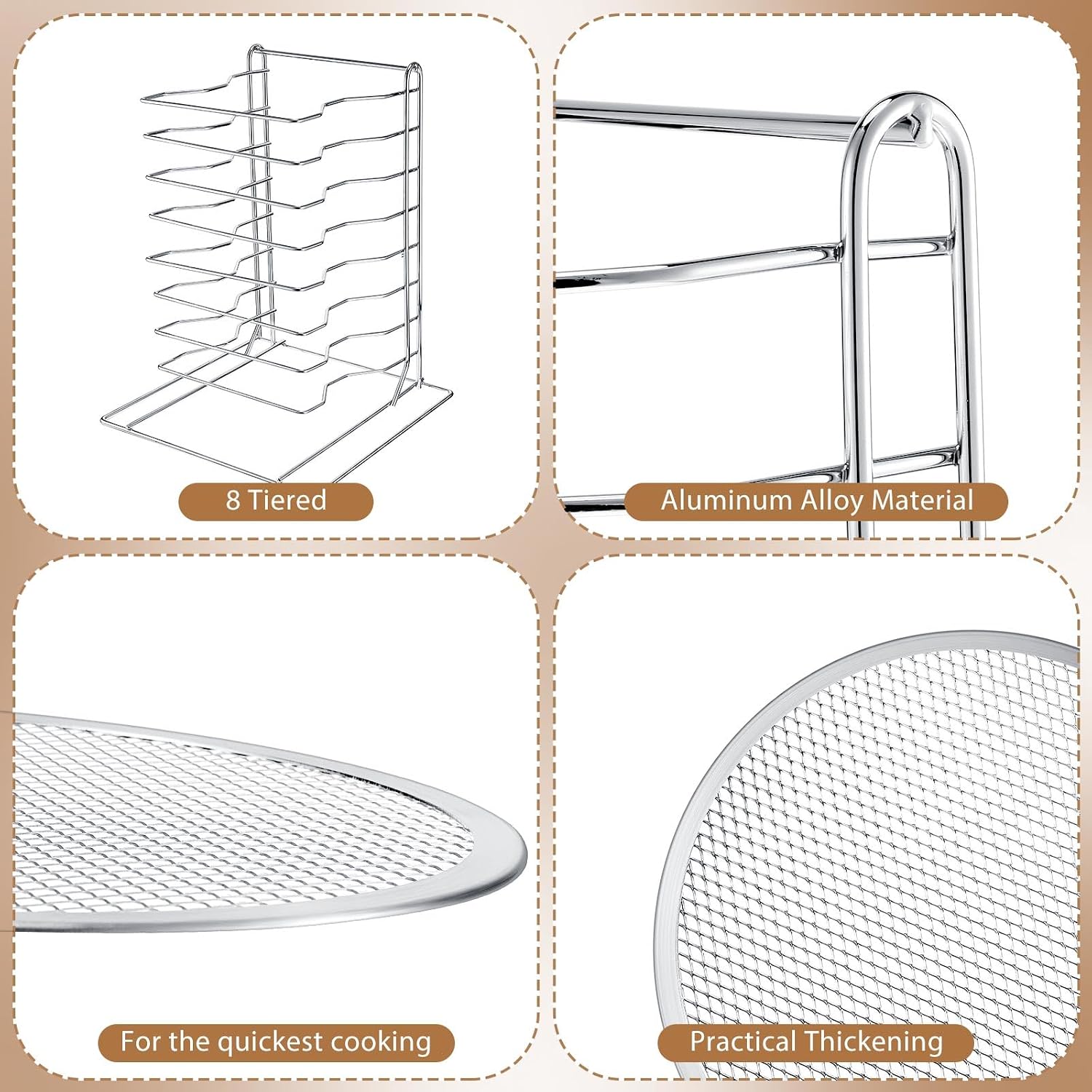 Pizza Rack 8 Tiered Stand With - огляд і ціна Kitchen Baking Pan