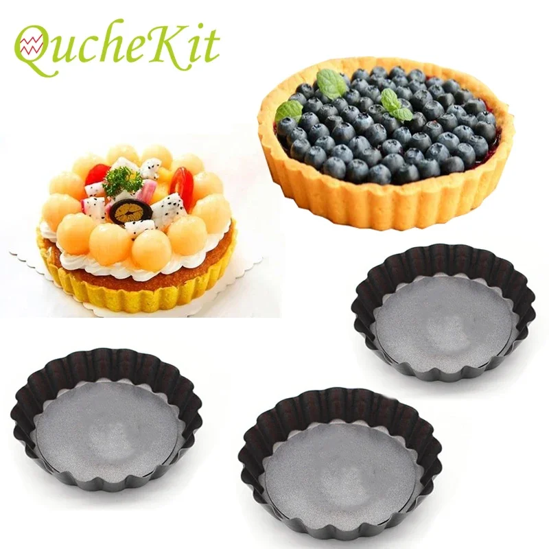 6Pcs Non-Stick Tart Quiche Fla - огляд і ціна Tart Pan Loose