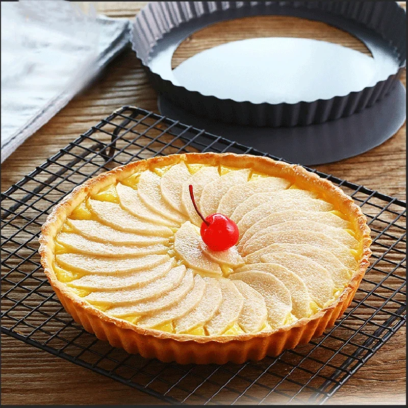 6Pcs Non-Stick Tart Quiche Fla - огляд і ціна Tart Pan Loose