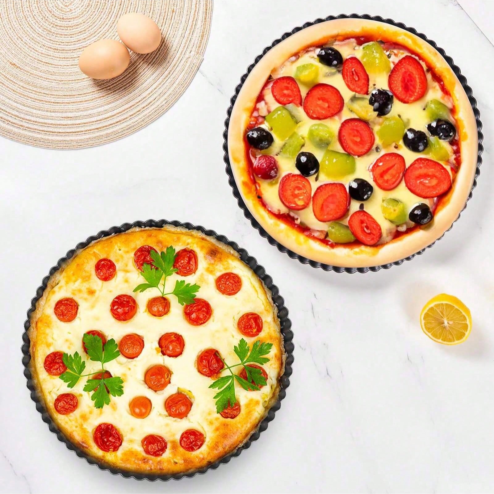 Non-Stick Tart Quiche Flan Pan - огляд і ціна Tart Pan Loose