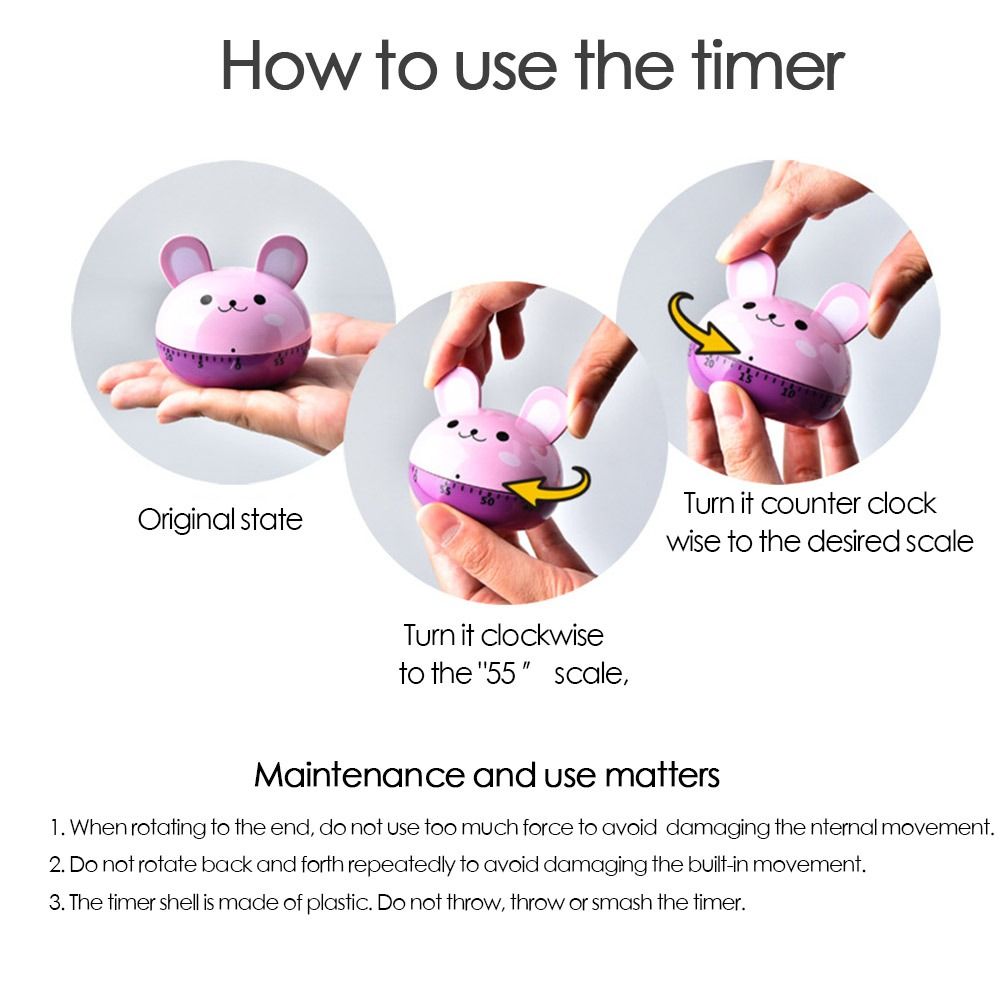 Animal Cute Mechanical Timer S - огляд і ціна Kitchen Baking Timer