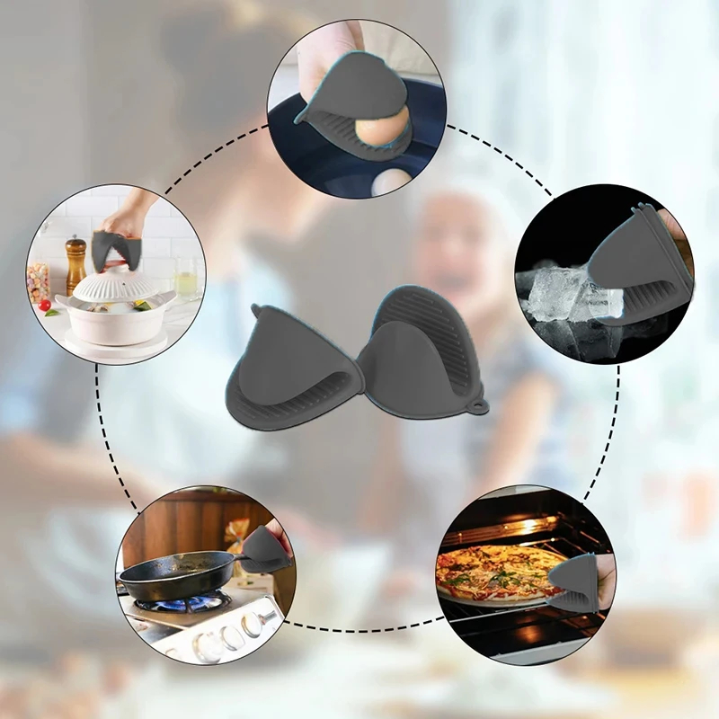 2pcs Mini Oven Gloves Silicone - огляд і ціна Kitchen Baking Rack