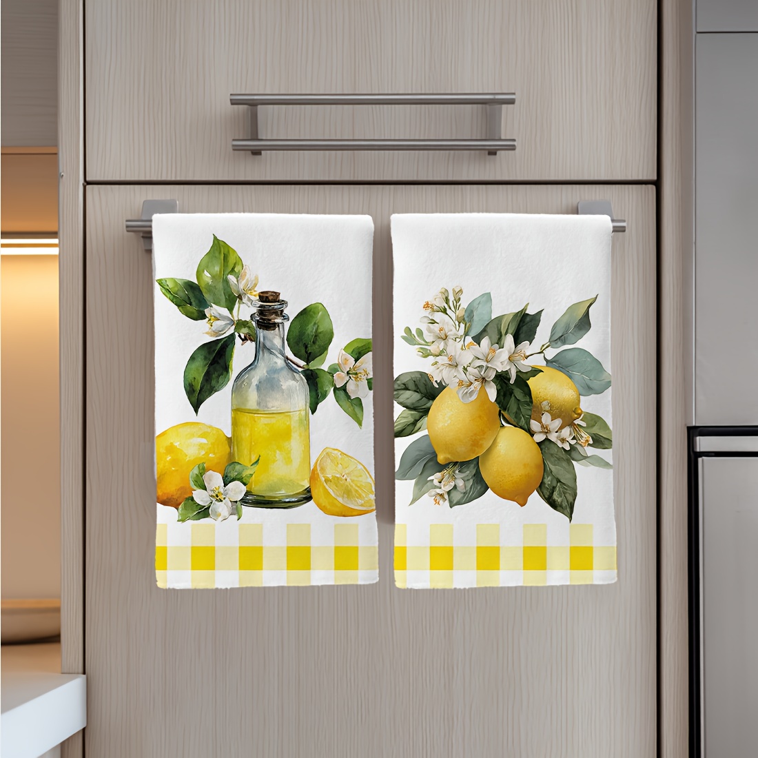 2Pcs, Lemon Floral Pattern Kit - огляд і ціна Kitchen Baking Cloth