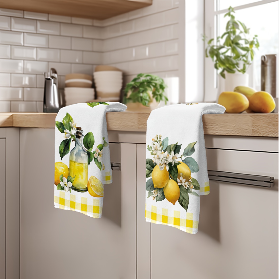 2Pcs, Lemon Floral Pattern Kit - огляд і ціна Kitchen Baking Cloth