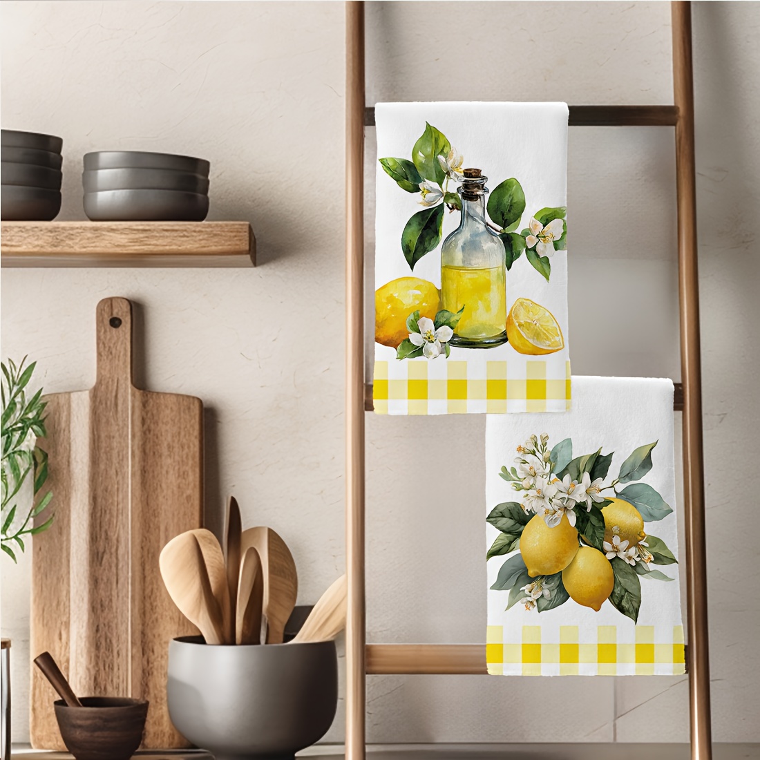 2Pcs, Lemon Floral Pattern Kit - огляд і ціна Kitchen Baking Cloth