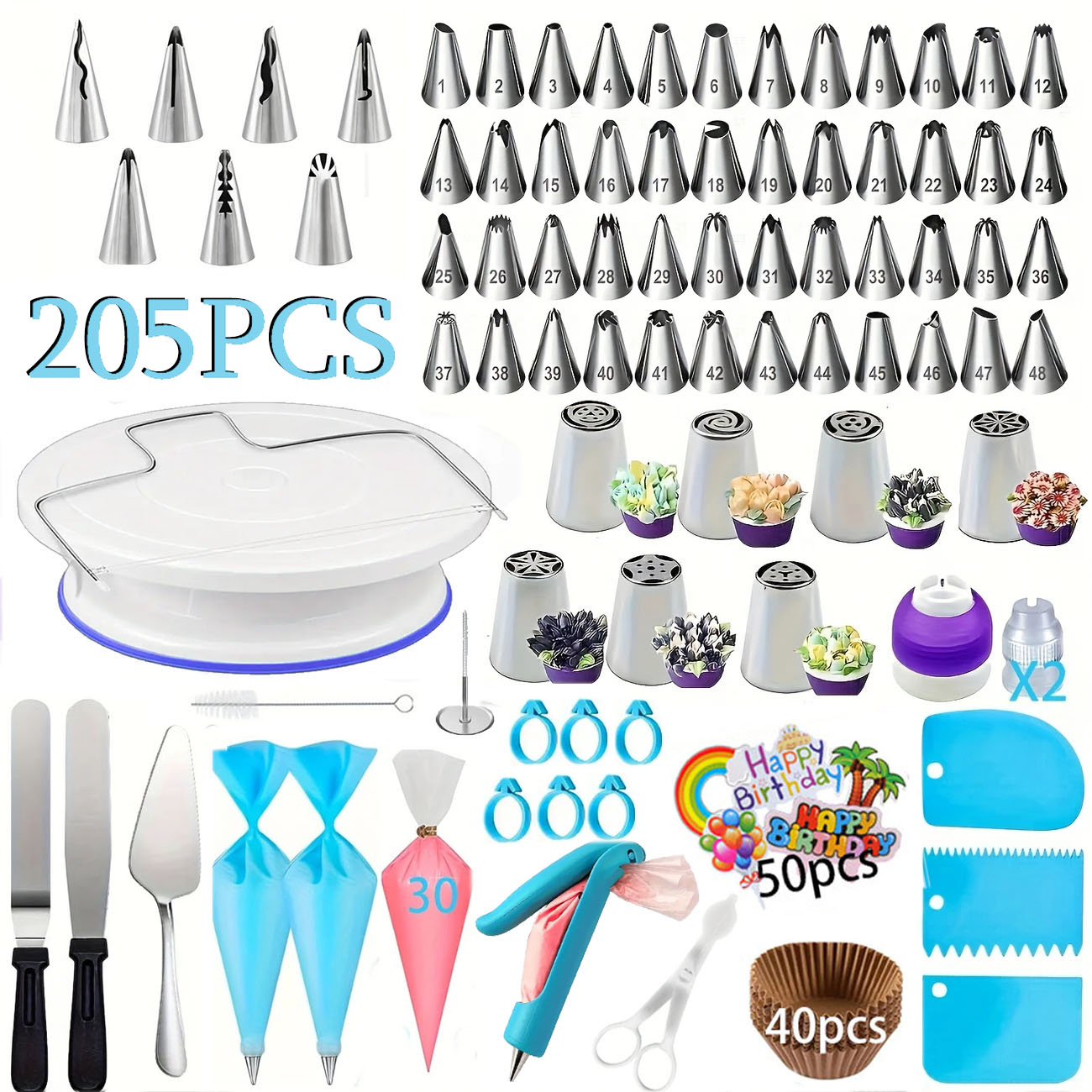 205PCS Professional Cake Decor - огляд і ціна Fondant Smoother Set
