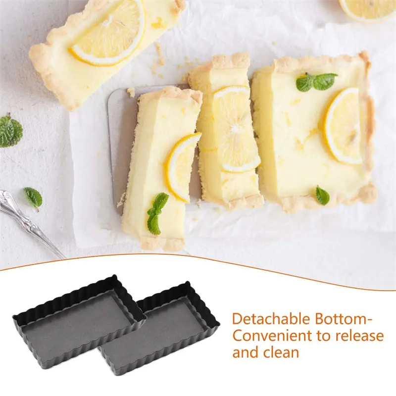 6Pcs Mini Tart Pan Set Rectang - огляд і ціна Tart Pan Loose