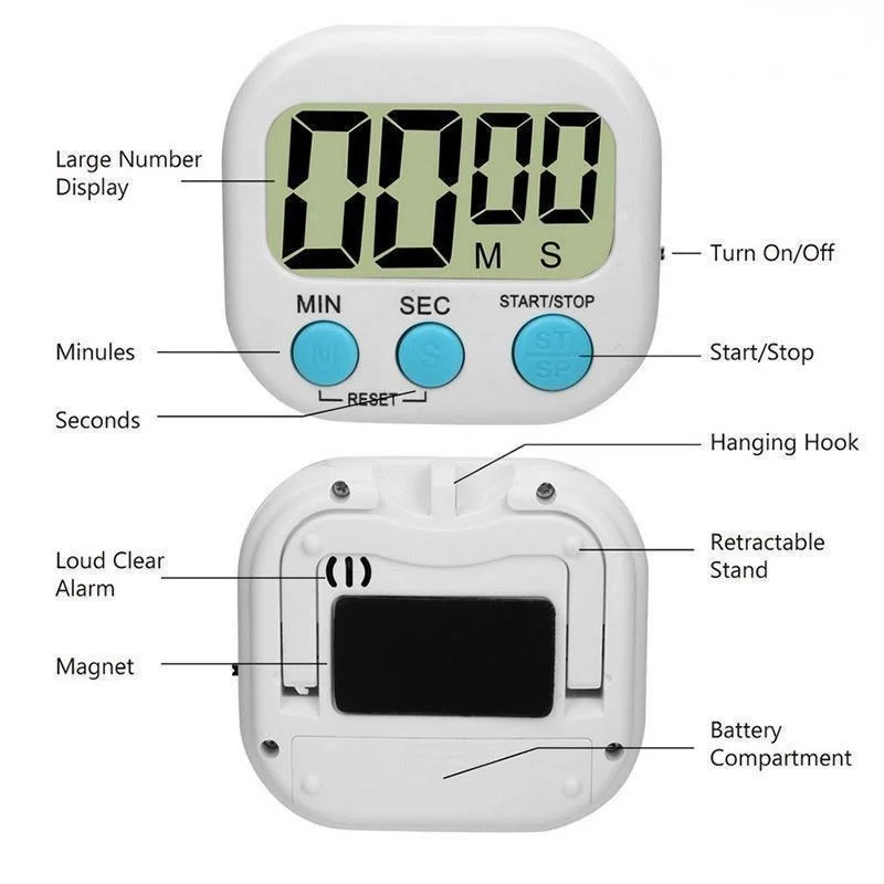 Mini Digital Kitchen Timer Big - огляд і ціна Kitchen Baking Timer