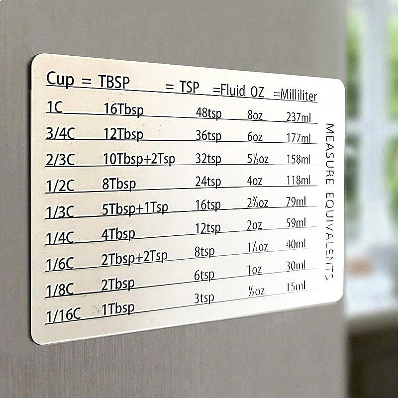Kitchen Baking Magnetic Measur - огляд і ціна Kitchen Baking Conversion Chart