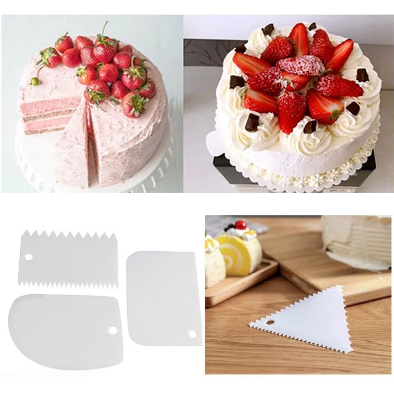 Plastic Cake Scraper Set Bakin - огляд і ціна Fondant Smoother Set