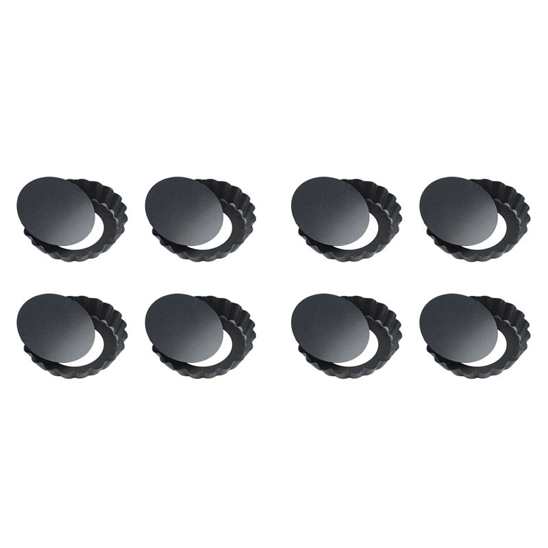 8Pcs 4In/10Cm Mini Pie Muffin  - огляд і ціна Tart Pan Loose