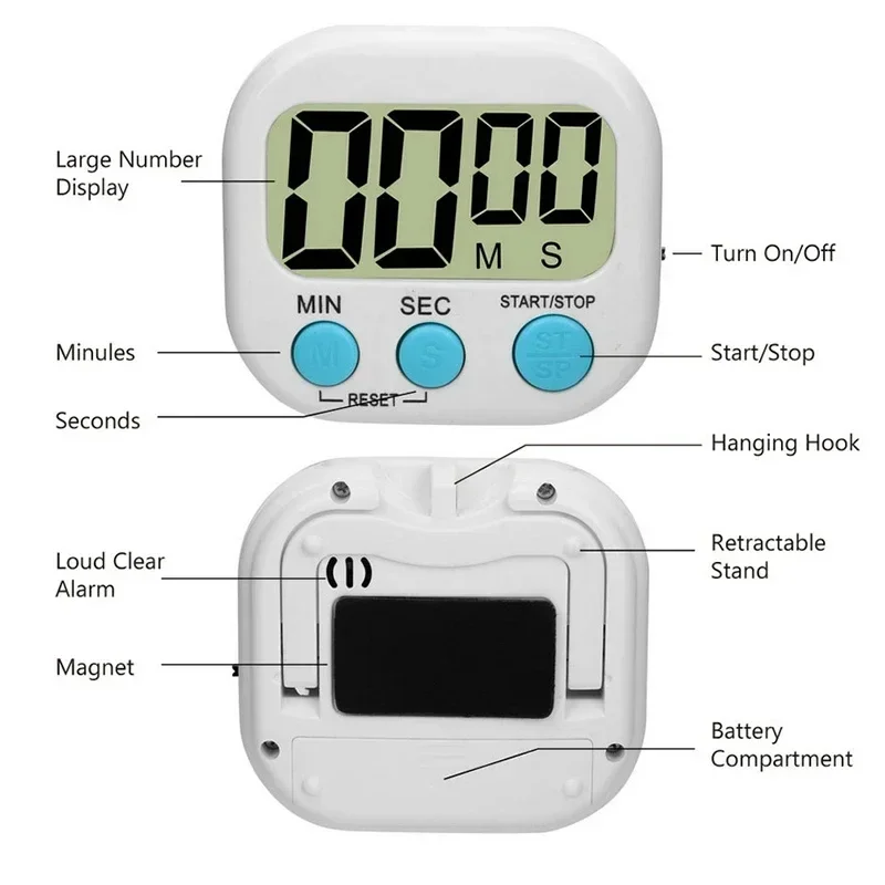Mini Digital Kitchen Timer Big - огляд і ціна Kitchen Baking Game