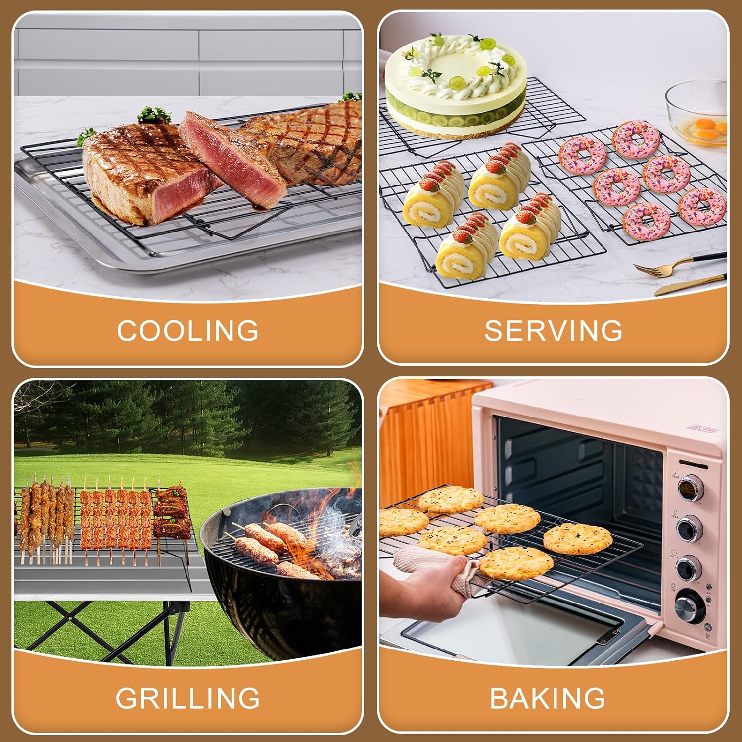 3-Tier Cooling Racks, Stackabl - огляд і ціна Kitchen Baking Rack