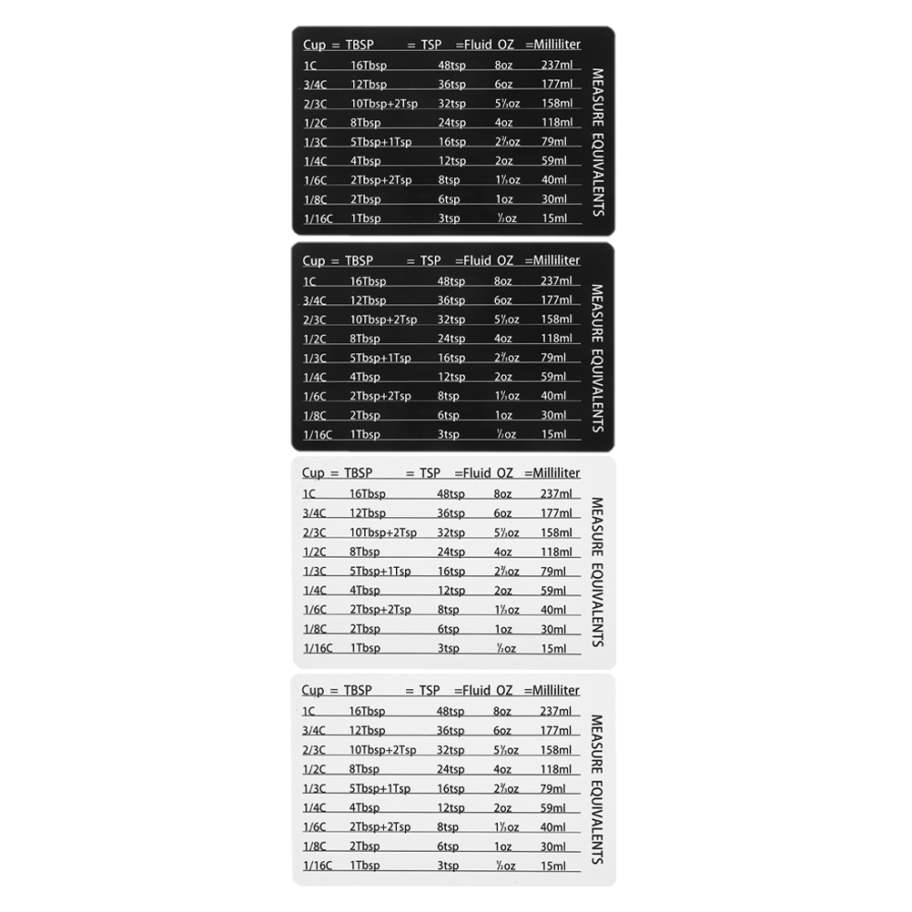 4pcs Measuring Cup Spoon Acces - огляд і ціна Kitchen Baking Conversion Chart