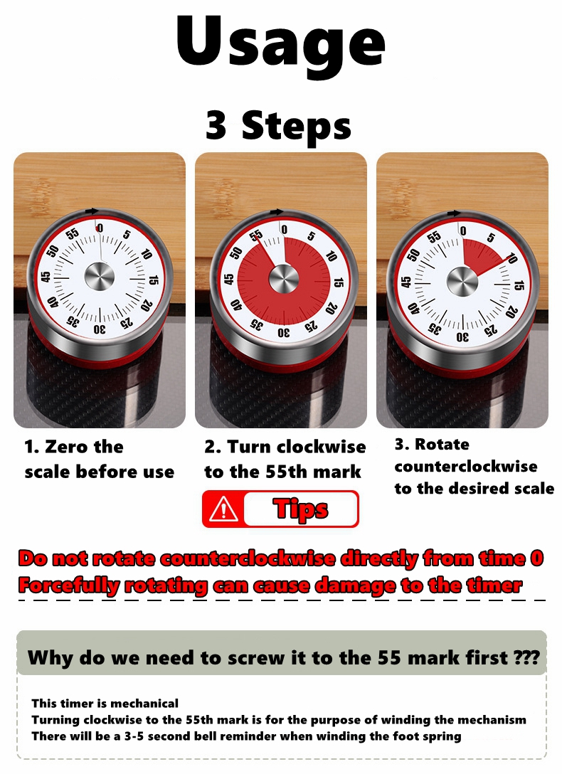 Countdown Reminder Magnetic Me - огляд і ціна Kitchen Baking Timer