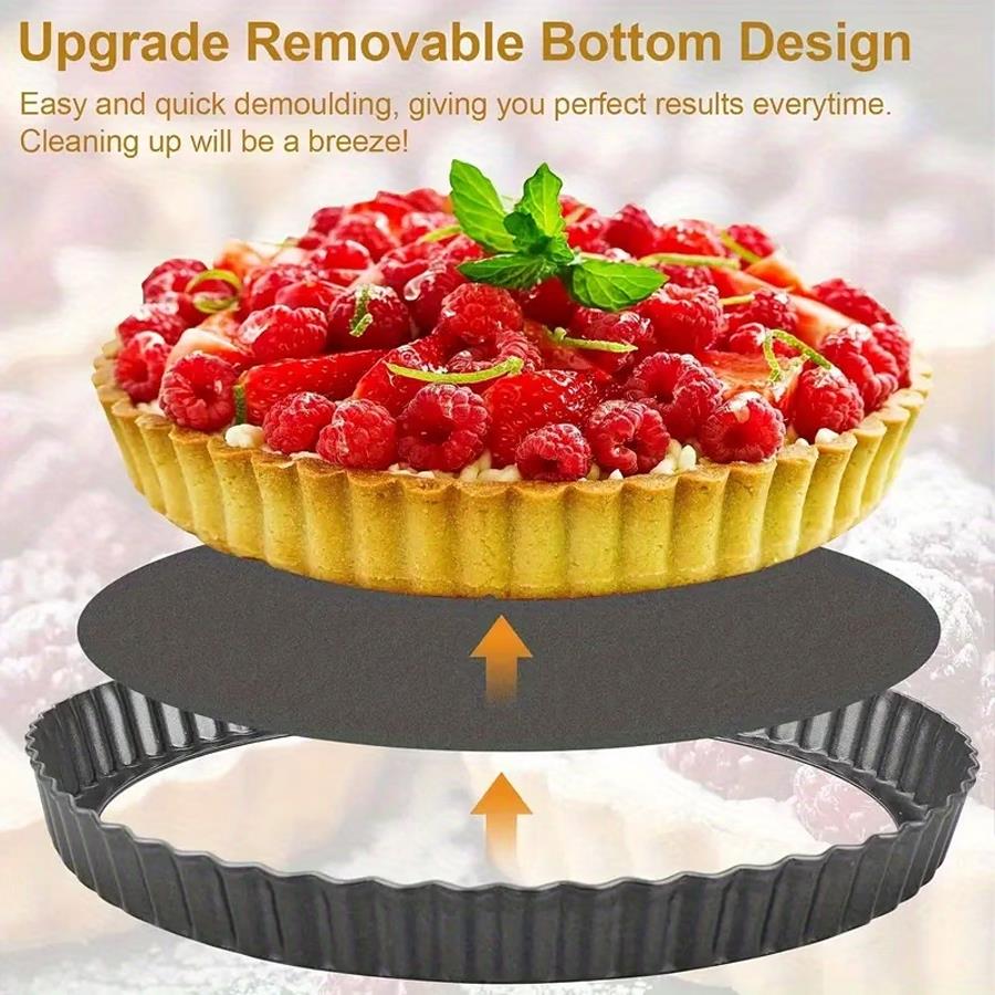 2pcs Fluted Edge Loose Base Pi - огляд і ціна Tart Pan Loose