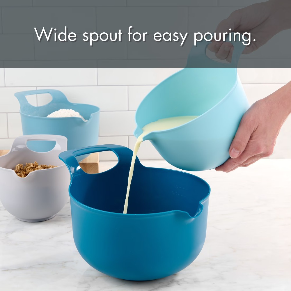Nesting Plastic Mixing Bowls S - огляд і ціна Kitchen Baking Cooking