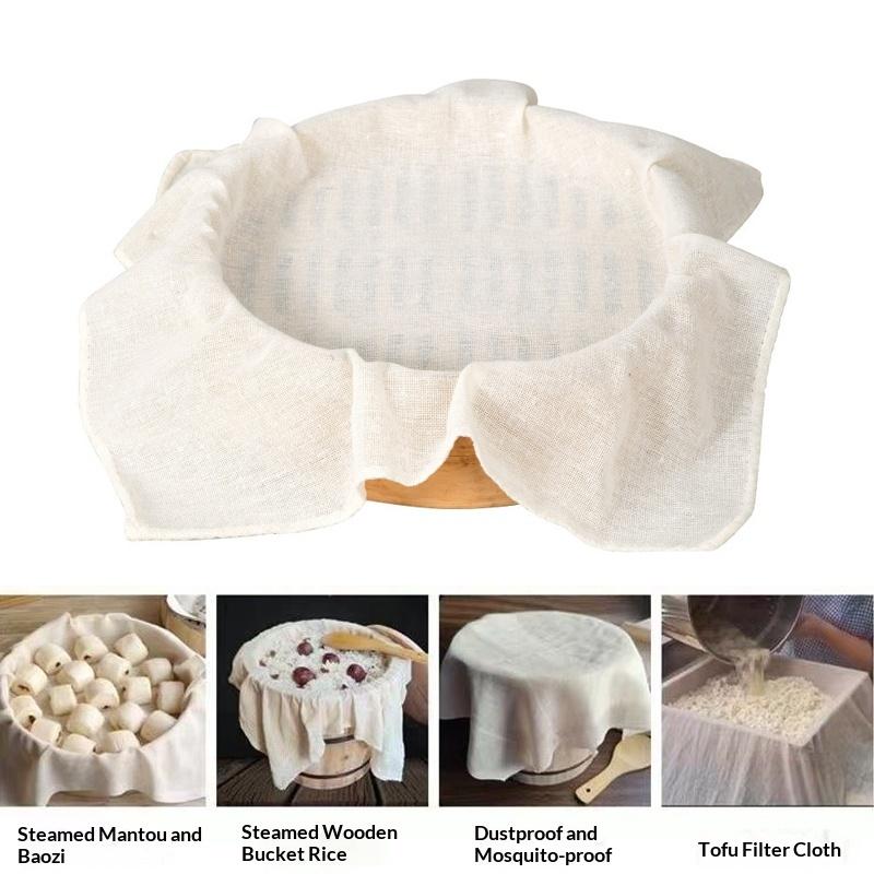 3Pcs Round Pure Cotton Steamer - огляд і ціна Kitchen Baking Cloth