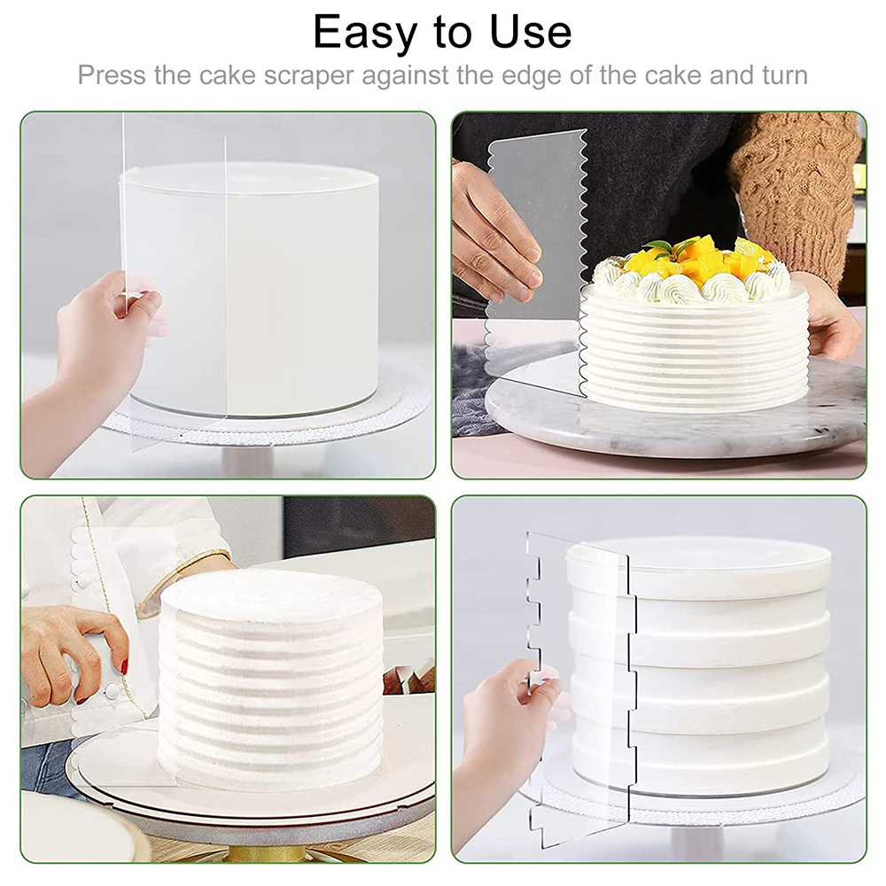 4/6 Pcs Acrylic Cake Decoratin - огляд і ціна Fondant Smoother Set