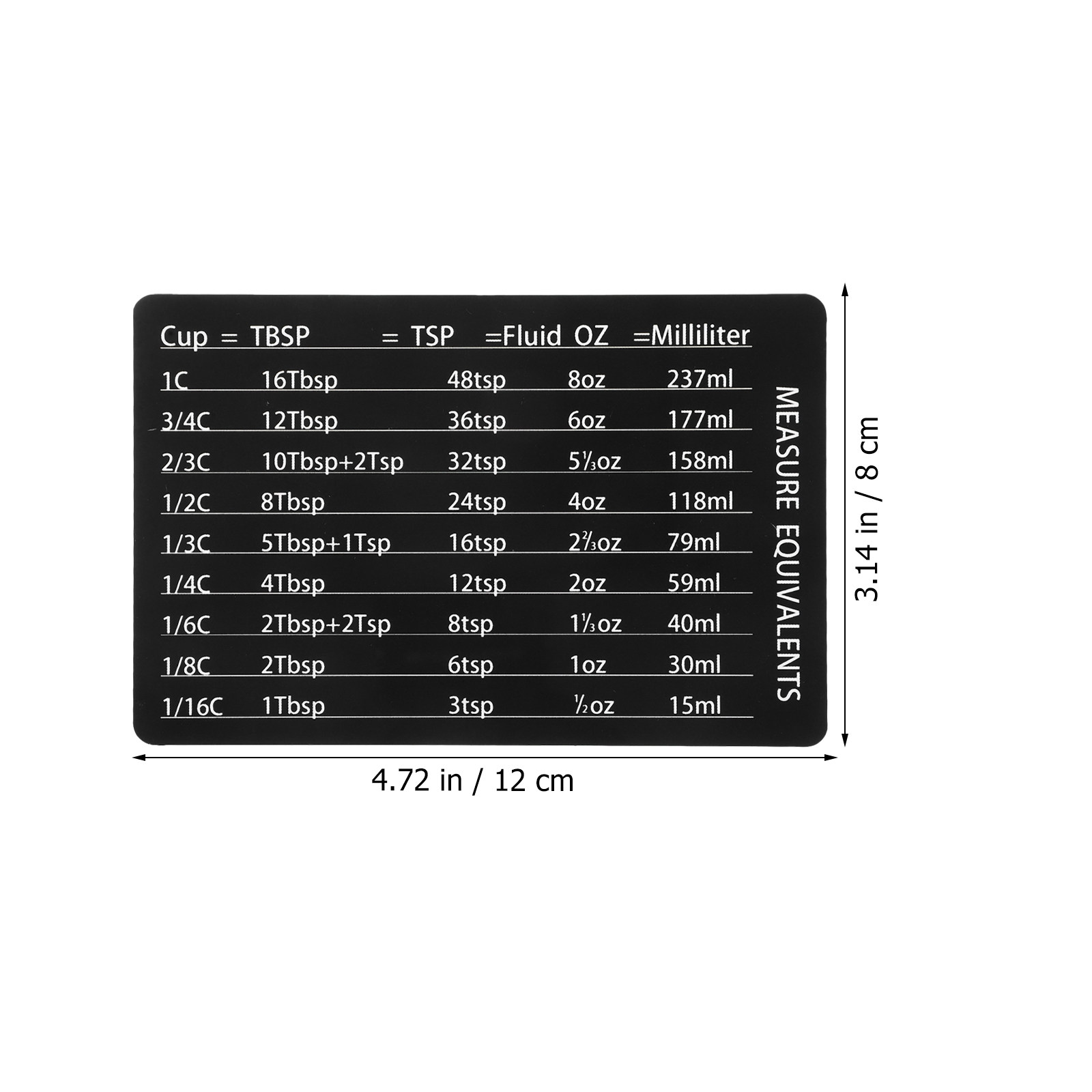 Engraved Magnetic Measurement  - огляд і ціна Kitchen Baking Conversion Chart
