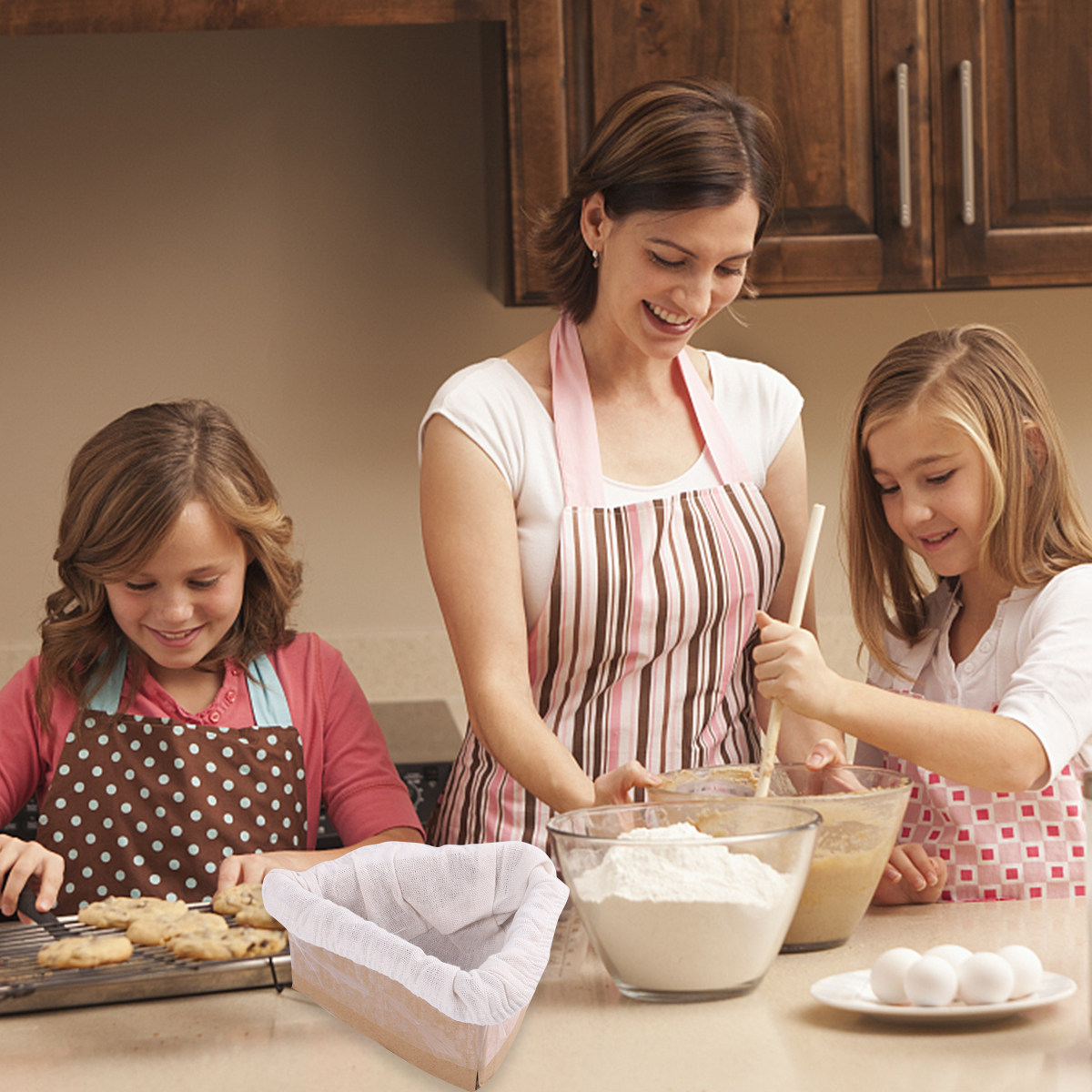 2Pcs Bread Basket Cloth Cover  - огляд і ціна Kitchen Baking Cloth