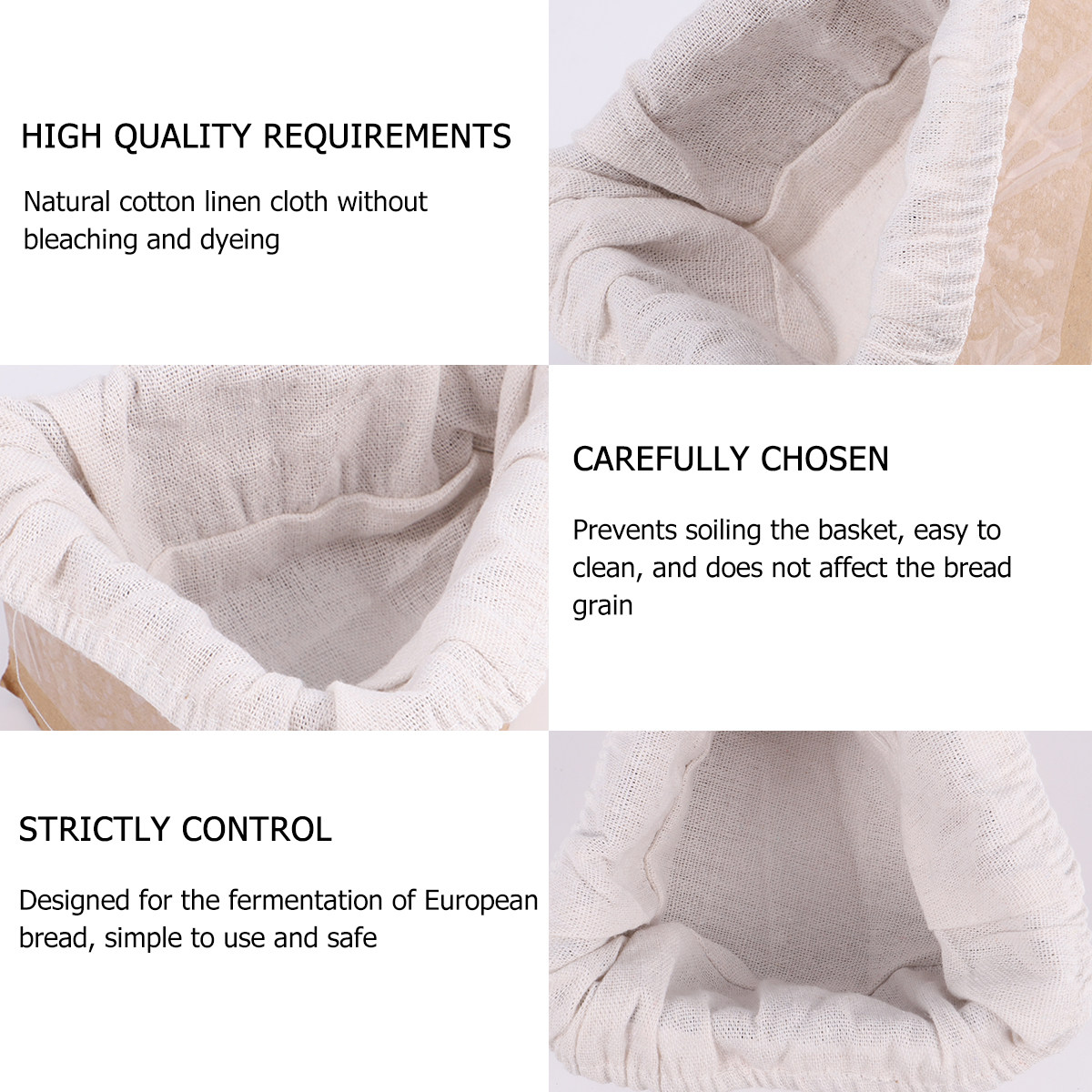 2Pcs Bread Basket Cloth Cover  - огляд і ціна Kitchen Baking Cloth