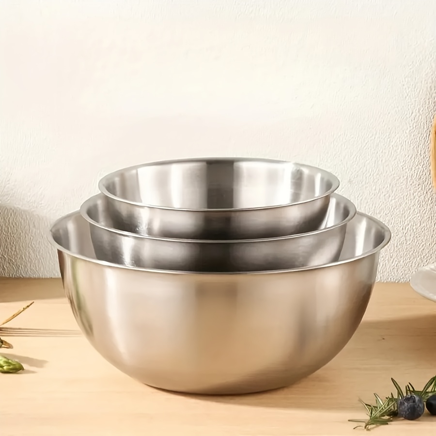 3pcs Stainless Steel Salad Bow - огляд і ціна Kitchen Baking Cooking