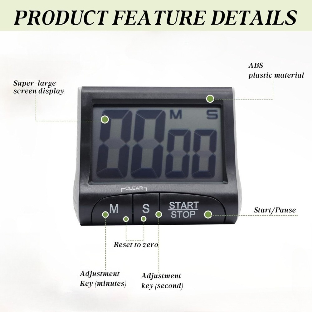 Display Kitchen Timer Magnetic - огляд і ціна Kitchen Baking Timer