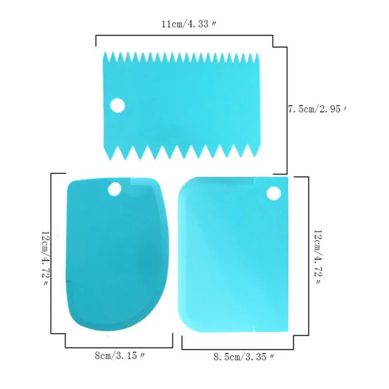 3PCS/Lot Cream Scraper Smoothe - огляд і ціна Fondant Smoother Set