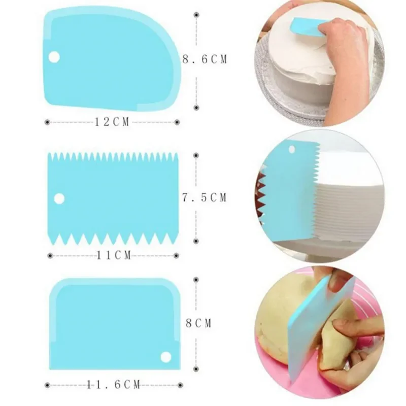3PCS/Lot Cream Scraper Smoothe - огляд і ціна Fondant Smoother Set
