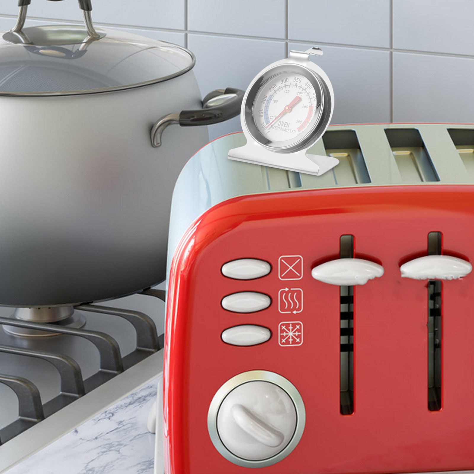2Pcs Stainless Steel Oven Ther - огляд і ціна Kitchen Baking Cooking