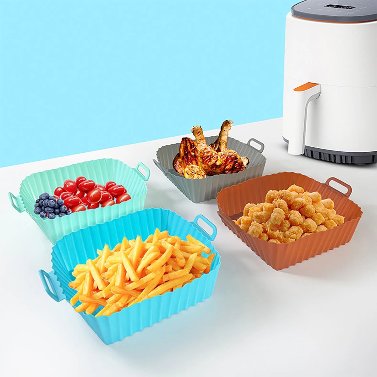 Silicone Fryer Mold Air Fryer  - огляд і ціна Kitchen Baking Pan