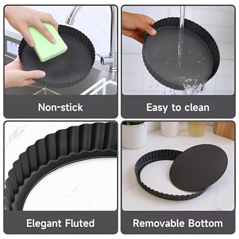 1pc Removable Bottom Fluted Ta - огляд і ціна Kitchen Baking Pan