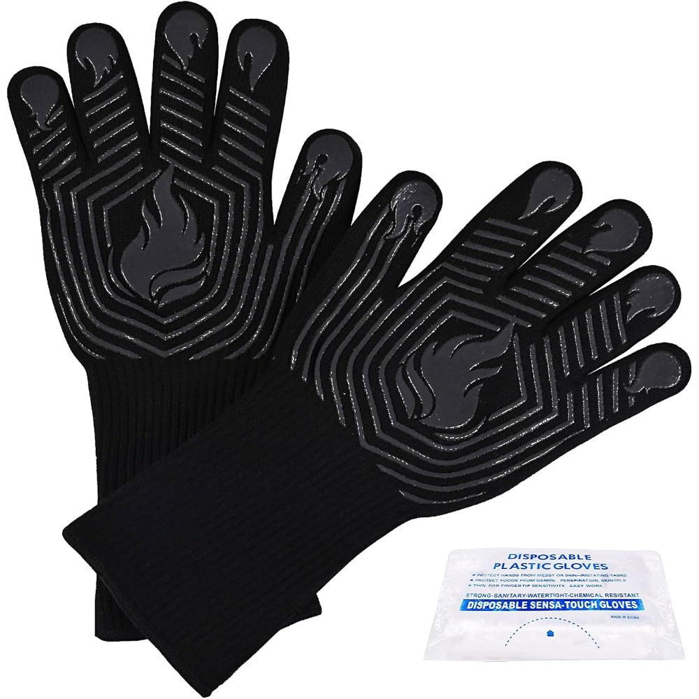 BBQ Gloves, 1472°F Heat Resist - огляд і ціна Kitchen Baking Cooking
